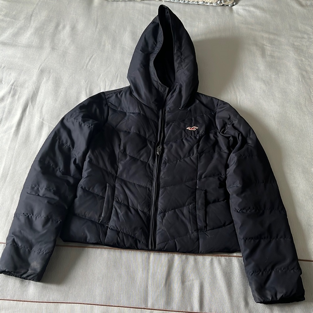 navy blue Hollister winter jacket size S